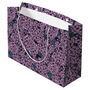 Sacola Para Presentes Grande Jardim Violet Lilac