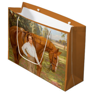 Sacola Para Presentes Grande Jasmine o Cavalo (por Algernon Talmage)