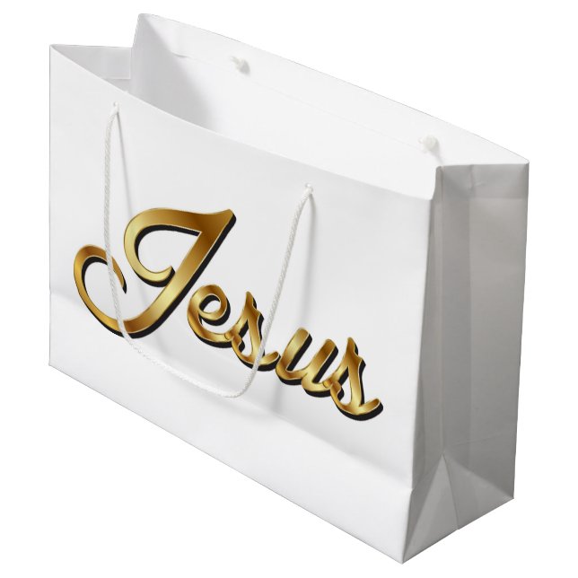 SACOLA PARA PRESENTES GRANDE JESUS (Frente inclinada)