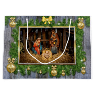 Sacola Para Presentes Grande Jesus nascer