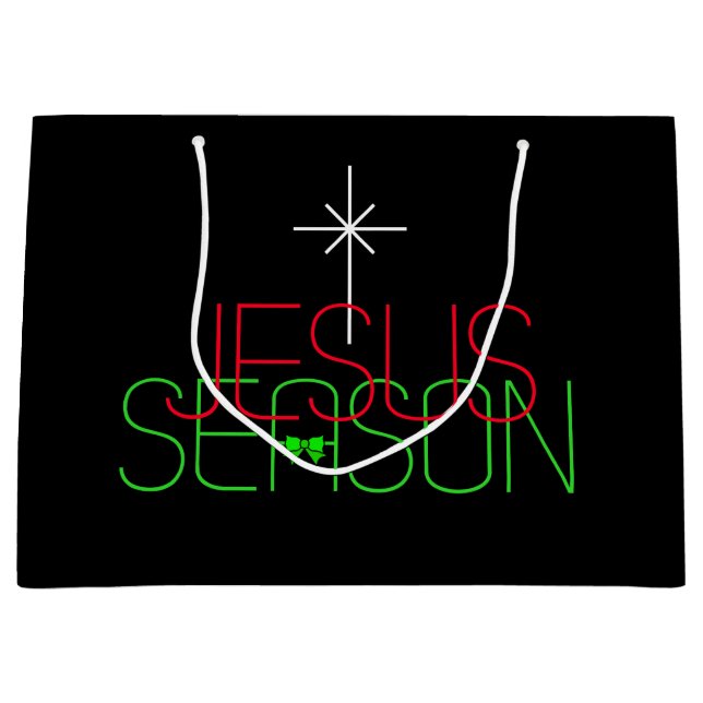 Sacola Para Presentes Grande Jesus Season (Frente)