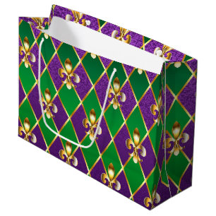 Sacola Para Presentes Grande Jewelry Background Mardi Gras