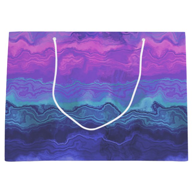 Sacola Para Presentes Grande jeweltone agate ombre : (Frente)