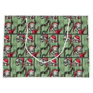Sacola Para Presentes Grande Jingle Skulls - Feriado do Gótico Pop