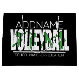 Sacola Para Presentes Grande Jogador de Voleibol ADD NOME Atleta Superior Escol