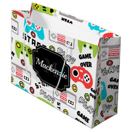 Sacola Para Presentes Grande Jogo de Vídeo Retroativo