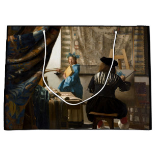Sacola Para Presentes Grande Johannes Vermeer - A Alegoria da Pintura