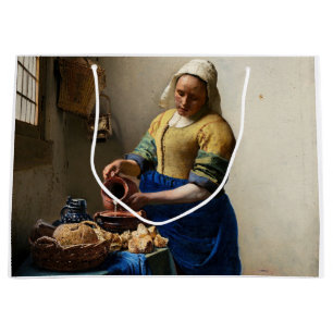 Sacola Para Presentes Grande Johannes Vermeer - A Milkmaid