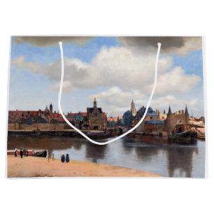 Sacola Para Presentes Grande Johannes Vermeer - Visão de Delft