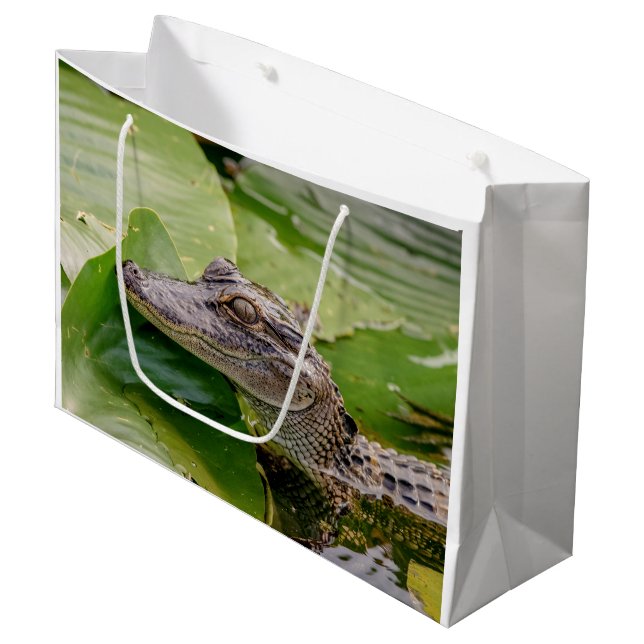 Sacola Para Presentes Grande Jovem Alligator (Frente inclinada)