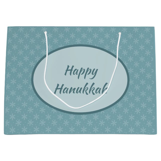 Sacola Para Presentes Grande Joyous Hanukkah (Frente)