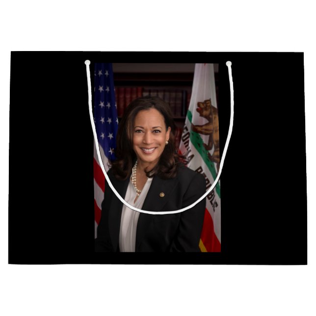 Sacola Para Presentes Grande Kamala Harris Vice-Presidente dos EUA, Biden 2024  (Frente)
