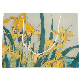Sacola Para Presentes Grande Katsushika Hokusai - Gafanhoto e Iris