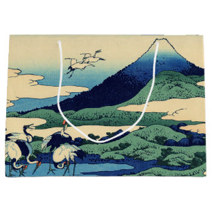 Sacola Para Presentes Grande Katsushika Hokusai - Umegawa na província de Sagam
