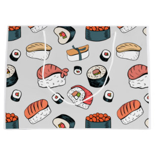 Sacola Para Presentes Grande kawaii sushi rola Gift Bag