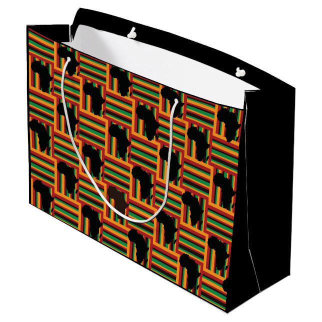 Sacola Para Presentes Grande Kente Gift Bag (Verso inclinado)