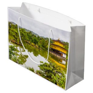 Sacola Para Presentes Grande Kinkaku-ji Ou Pavilhão E Ouro, Quioto