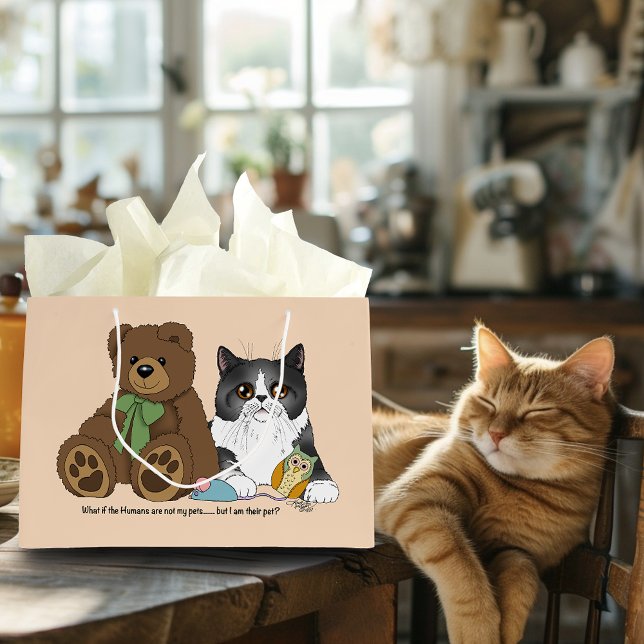 Sacola Para Presentes Grande Kitty Not Pet (Criador carregado)