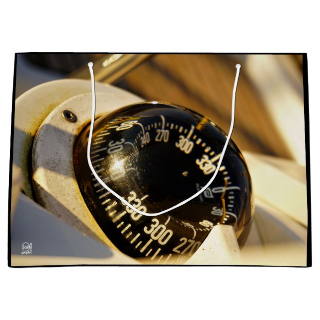 Sacola Para Presentes Grande Kompas helpt navigeren en koer behouden.  (Frente)