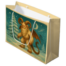 Sacola Para Presentes Grande Krampus envelhecido
