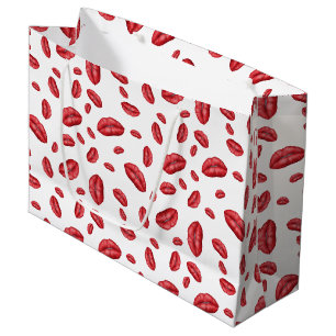 Sacola Para Presentes Grande Lábios sexy vermelhos