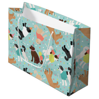 Sacola Para Presentes Grande Labradoodle / Festa de aniversário de Goldendoodle