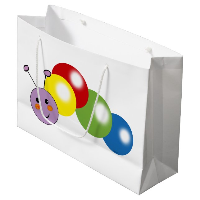 Sacola Para Presentes Grande lagarta-do-bebê (Frente inclinada)