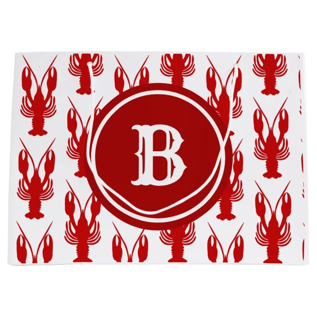 Sacola Para Presentes Grande Lagarto| Monograma (Frente)