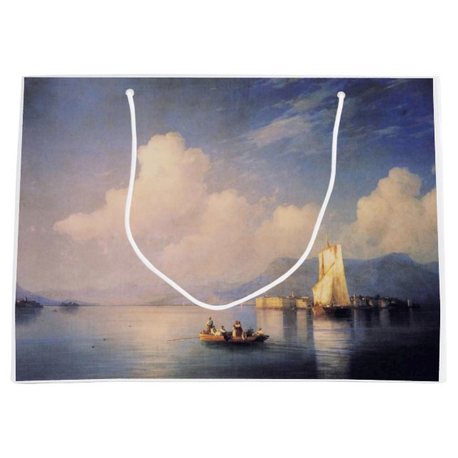 Sacola Para Presentes Grande Lago em Itália Gift Bag (Frente)