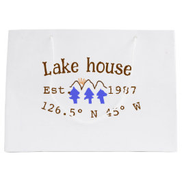 Sacola Para Presentes Grande Lago House ets. Data ano em que as coordenadas per
