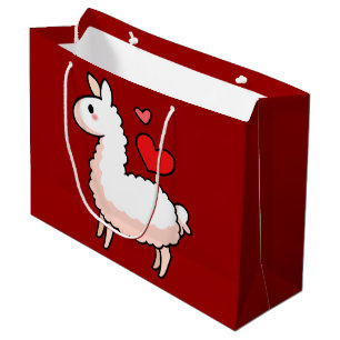 Sacola Para Presentes Grande Lama pequeno
