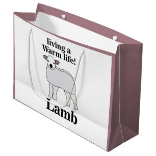 Sacola Para Presentes Grande Lamb Vivendo Uma Lâmpada Quente Engraçada