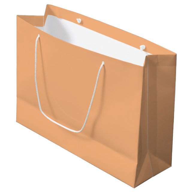 Sacola Para Presentes Grande Laranja Pastel (Frente inclinada)