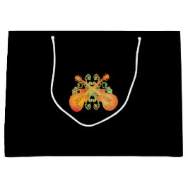 Sacola Para Presentes Grande Laranja Sunburst Guitars Incrível Orçamento