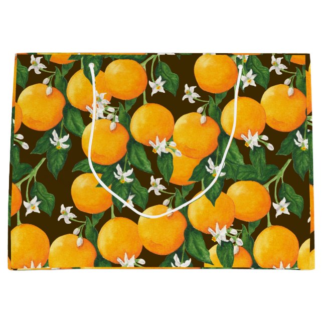 Sacola Para Presentes Grande Laranjas (Frente)