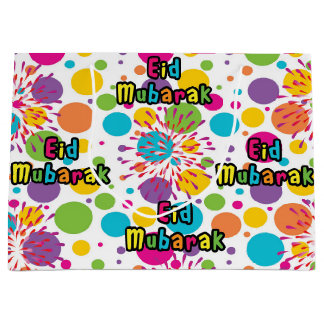 Sacola Para Presentes Grande Large Eid Mubarak Gift Bag