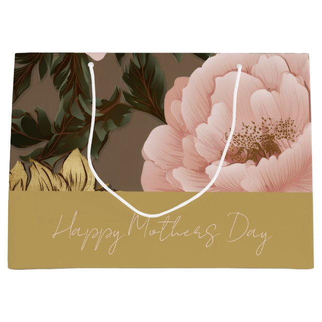 Sacola Para Presentes Grande Large Oversized Floral (Frente)