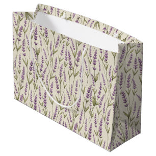 Sacola Para Presentes Grande Lavanda Flores Impressão grande Saco de presentes