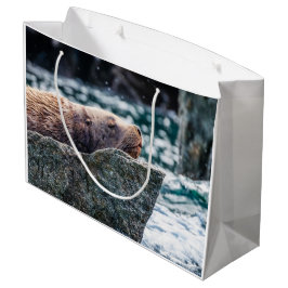 Sacola Para Presentes Grande Leão-Do-Mar Na Baía De Ressurreição, Alasca