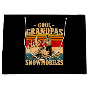 Sacola Para Presentes Grande Legal Grandpas caminha Snowmobiles Snowmobile Snow