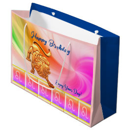 Sacola Para Presentes Grande Leo - Aniversário Zodiac
