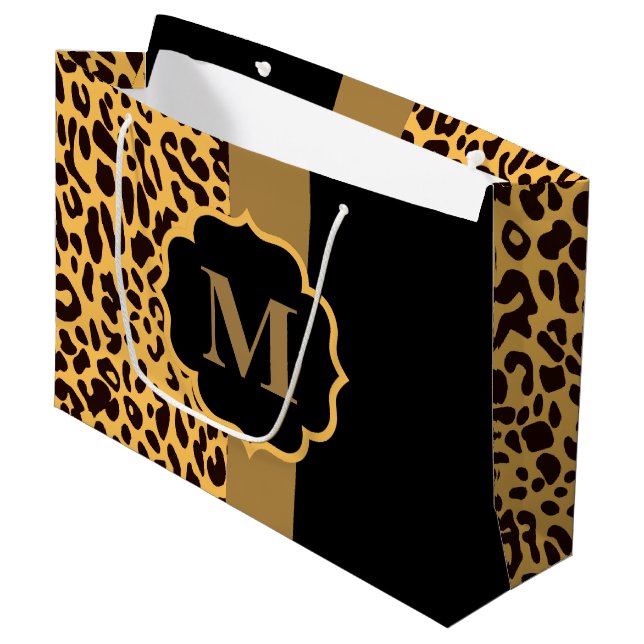 Sacola Para Presentes Grande Leopard Pattern (Frente inclinada)