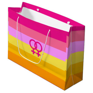 Sacola Para Presentes Grande Lésbica Dawn Pride WLW
