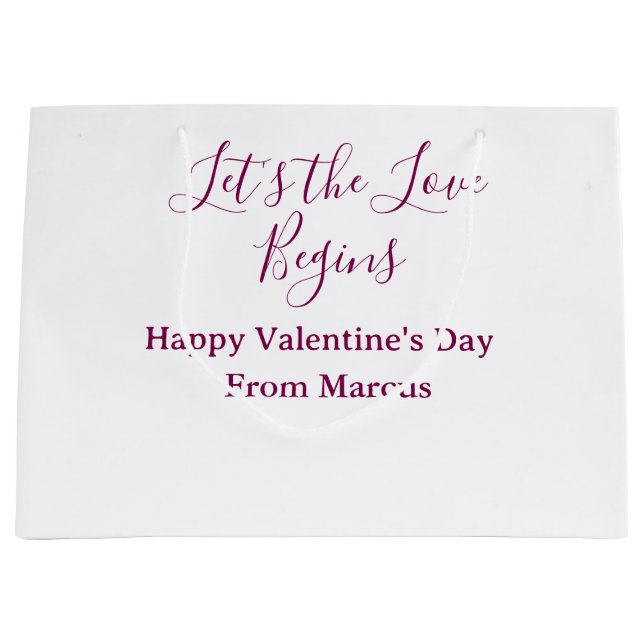 Sacola Para Presentes Grande lets the fun begins happy new year name year simpl (Frente)