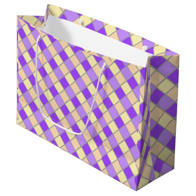 Sacola Para Presentes Grande Lilac e Peach (Frente inclinada)