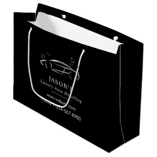 Sacola Para Presentes Grande Limpeza Automática de Carros Pretos e Silvosos de 