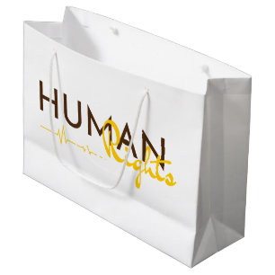 Sacola Para Presentes Grande Linha de vida dos direitos humanos