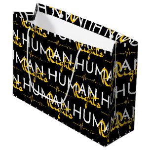Sacola Para Presentes Grande Linha de vida dos direitos humanos