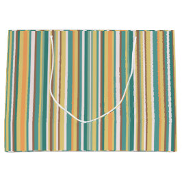 Sacola Para Presentes Grande Linhas de faixas geométricas sem costura