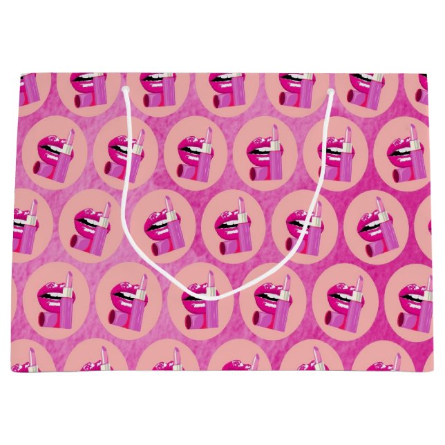 Sacola Para Presentes Grande Lips Large Gift Bag (Frente)